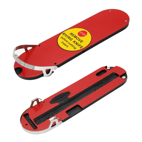 Dado Lock-Down Insert For SawStop And Jet Saws, shown with metal clamps, red finish, designed for precise dados and universal fit.