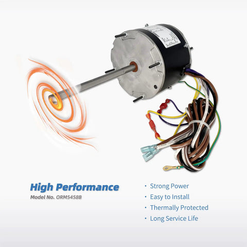 Beefy Condenser Blower Motor One Third To One Sixth HP 1075 RPM 208-230V 2A 48Y Frame Replaces ORM5458 Reversible