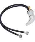 Commercial Grade Barbershop Shampoo Basin Faucet Mixing Valve Featuring Slick Ceramic Drip Free Control and Go Anywhere Flex Hose with dual hoses.