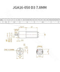 Smooth Operator DC Gearmotor For Diy Builds And Rc Car Mods Featuring Planetary Speed Reducer Cw Ccw Toggle Switch 6V 12V technical drawing with dimensions.