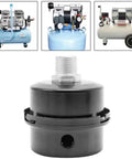 Durable Metal Air Compressor Silencer Filter Replacement With 20mm Thread And One Half Inch NPT Fit shown with compressors.