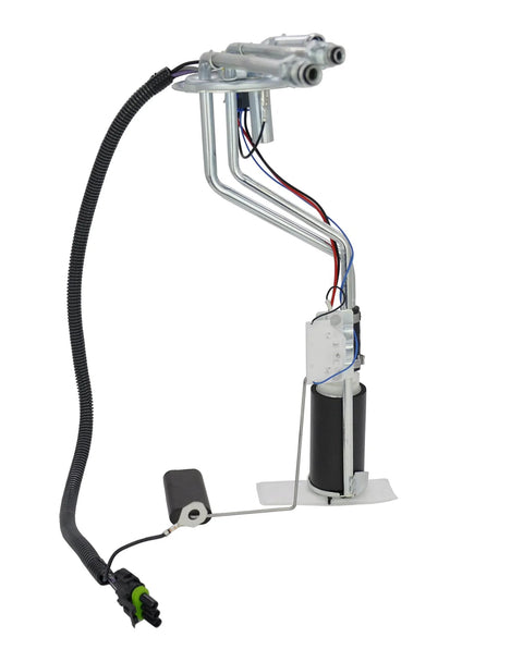Gas Fuel Pump Module Assembly For 1996 1997 Chevrolet Tahoe And GMC Yukon V8 5.7L 2-Door SP12N2H Replacement With Harness Codes VCF VRX Durable Fuel Pump And Sender Unit Easy Install displayed vertically showing wiring and connectors.