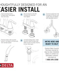 Installation guide for Esato 1.2 GPM Two Handle Centerset Bathroom Faucet With Push Pop Up Drain Assembly Matte Black Finish