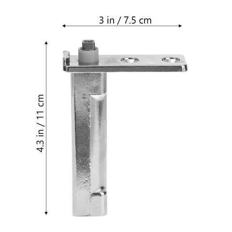 Side view of Beefed Up Heavy Duty Refrigerator Door Hinges One Piece Zinc Alloy Pivot Hinge For Fridge And Freezer Durable Metal
