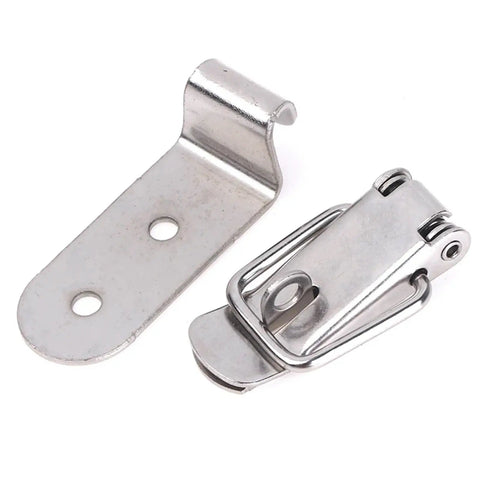 4 Piece Dope Slick Multi Functional Swing Arm Jewelry Box Latch Set With 90 Degree Silver Buckle Lock Iron Spring Loaded Draw Toggle
