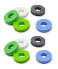 Ten Pack Controller Aim Assist Rings For Thumbsticks With Sponge Motion Control Grips, in assorted colors