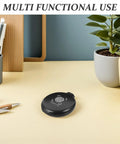 Dual Pack Portable Fingerprint Ink Pad For Secure Identity Checks And Legal Documents Featuring Fast Drying Dark Formula With Pro Grade Sponge Base on a desk.