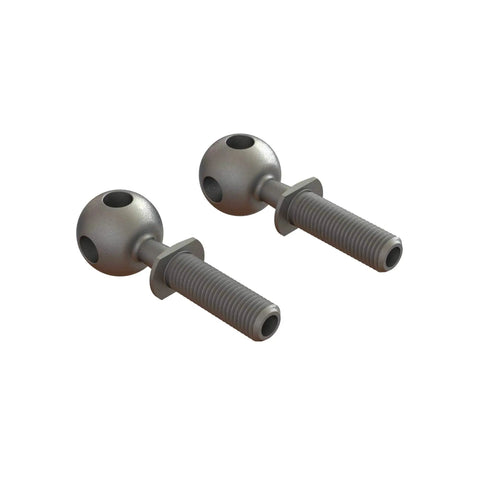 Beefy 18mm Pivot Ball M8x25mm Set Of 2 For RC Cars Built To Last Direct Replacement Steel Hardware High Precision Construction Durable Pivot Balls ARA330560, pair