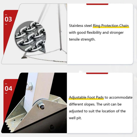 Hardcore Aluminum Confined Space Tripod Kit With Winch For Tight Squeeze Manhole Rescues Includes Fall Arrester Harness Legit Rescue Gear Built Different To Lift Crew Straight Down Sewer Tunnels No Sweat Guaranteed