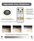 Infographic detailing features of Cordless Battery Powered LED Magnetic Strip Light With Remote Control 5W Desk Lamp