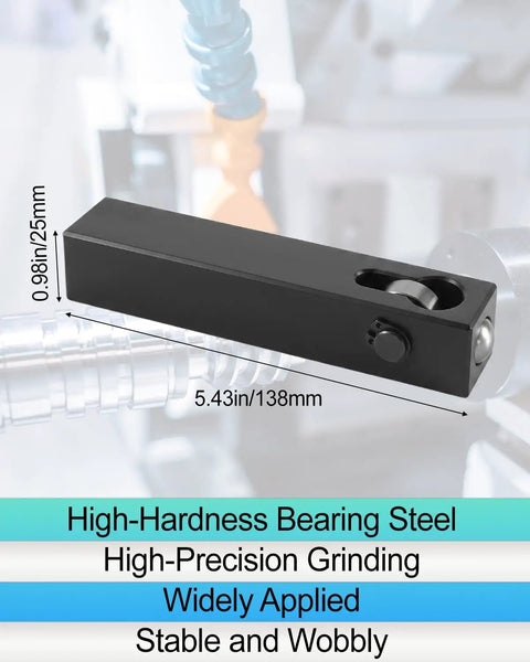 Mini Lathe Burnishing Tool Dishing Out Slick Metal Polish With Tough Bearing Steel Rollers, 5.43in length for smooth polishing.
