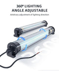 Explosion Proof LED Work Light For CNC Machines And Workshops, 110-220V IP68 Waterproof Aluminum Tube Light, 20W, 360 Degree Rotatable Mount