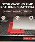 Five-Magnet Laser Honeycomb Bed Alignment Tool With Easy Lift Tab Rock-Solid Neodymium Magnetic Grip For Precise Cut And Engrave in use