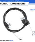 Engine Brake Cable Replacement 140-3948 For Toro 21770 21442 21445 Mowers OEM Direct Replacement, 48.5in cable
