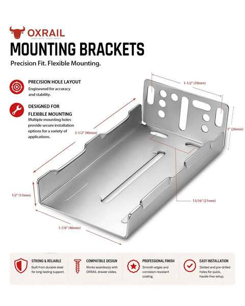 Soft Close Drawer Slides 22 Inch Full Extension Side Mount 5 Pack With Ball Bearing Rails And Mounting Brackets for Kitchen Cabinets
