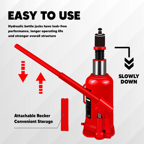 Beefy 20 Ton Hydraulic Bottle Jack With 9.2 To 17.9 Inch Lifting Range Multi Directional Welded Car Jack For Cars Trucks RVs Pickup Auto Repair Color Box Included