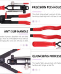 CV Boot Clamp Pliers Kit Set 10 Pack Stainless Steel Universal Adjustable Axle CV Joint Boot Crimp Tool, red ergonomic handles