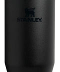 Heavy Duty 30 Oz Vacuum Insulated Tumbler With Flip Straw Lid Locks In Chill For Hours And Keeps Your Drinks Sick Frosty Boss Leak Resistant Seal Makes It The Ultimate Commute Ready Daily Driver Cup in matte black finish.