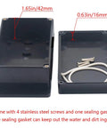Heavy Duty Rock Solid IP65 Waterproof ABS Plastic Project Box For DIY Electronics And Power Supply Enclosure With Pre Drilled Mounting Holes Built Tough Black, 1.65in height