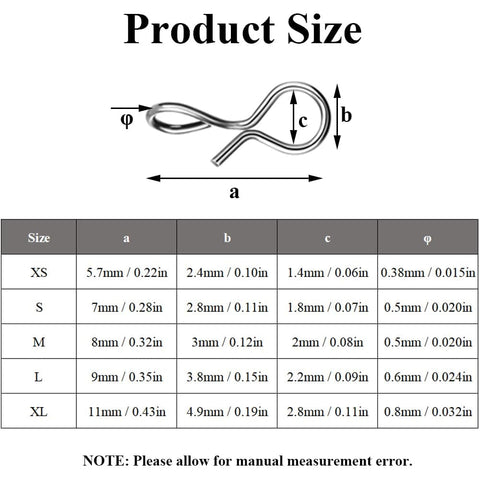 Arc Shape Fly Fishing Snaps 100 Pack Size XS Quick Change Lure Snaps For Fly Hooks No Knot Tippet Tying Safe And Strong Freshwater And Saltwater Tackle Tools