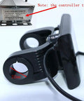 Ride Ready 36V 48V 60V 72V E Bike LCD Display Gauge showing controller connection and mounting bracket details