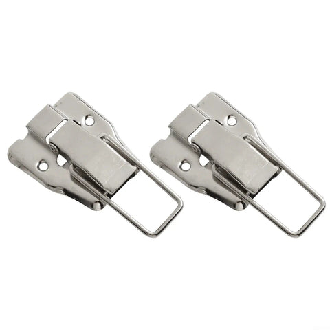 Beefy Iron Cabinet Catch And Latch Set For Suitcases Trunks And Toolboxes Twin Pack With Screws Modern Silver Hardware Secure Lift Off Toggle Clasp