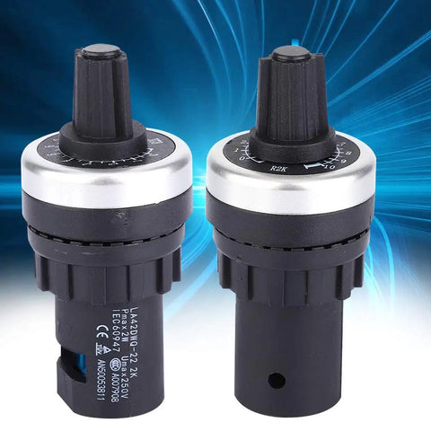 Panel Mount Potentiometer 22mm 2K For VFD Speed Control And VSD Variable Frequency Converter 200W Motor Drive Rheostat Switch Plug And Play