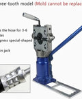 Top Shelf Heavy Duty Electric Hydraulic Hose Crimping Machine For High Pressure Lines with three-tooth model and ergonomic lever.
