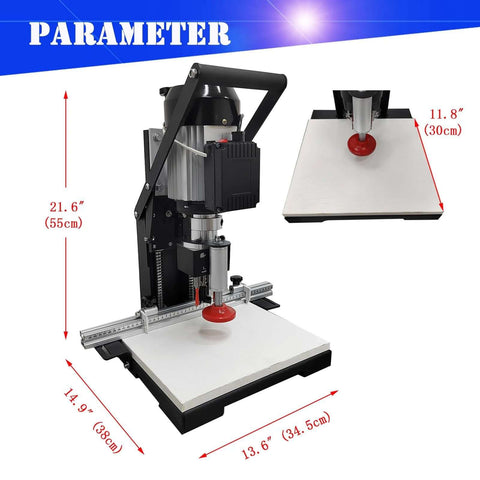 BEILOCKERY 110V 1100W hinge drilling and boring machine for cabinet doors; black vertical drill on white base