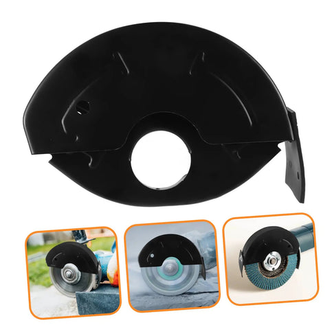 Enclosed Angle Grinder Protective Cover Guard With Easy Install in black, heavy duty safety shield for cutting machines, various models.