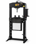 Heavy Duty Air Hydraulic Shop Press With Foot Pedal Totally Badass Rig that features a 30 ton capacity and adjustable work table.