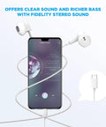 Usb C Earbuds With Microphone And Remote For IPhone 17 16 15 Pro Max Plus And IPad Galaxy S Series Noise Cancelling Earphones Compatible