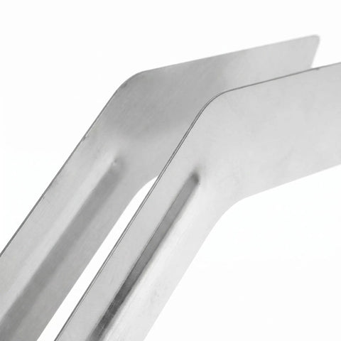Two Pack Plant Transplanting Tong Set Stainless Steel Tweezers Long Bent Tips For Seedlings Bonsai Care Reptile Feeding Garden Crafting 7 Inch And 9 Inch close-up