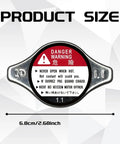 Radiator Cap Replacement OEM 19045-PAA-A01 for Honda Accord 1994-2006, Civic 1992-2005, safety warning label visible