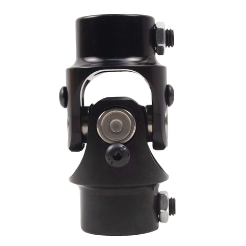 Three Quarter Inch Thirty Spline By Three Quarter Inch Double D Black Heavy Duty Steering Universal Joint Shaft Front View