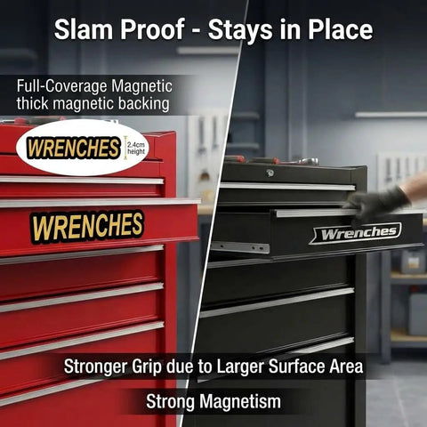 Huge 15 Pack Magnetic Toolbox Labels Sixty Percent Bigger With Bold Readable Text For Quick Tool Finding High Visibility