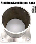 Heavy Duty Stainless Steel Post Base Sleeve Fits 6x6 4x4 2x2 8x8 Fence Posts And Round Columns, top view with screws