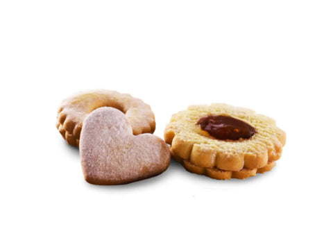 Pro Grade Stainless Steel Cookie Press Gun Kit With 10 Disc Variations And 8 Interchangeable Nozzles Dishwasher Safe 18/10 Inox Made In Spain Ideal For Piping Pretty Holiday Cookies And Desserts creating heart and jam cookies