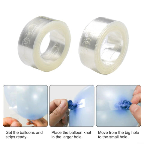 Two rolls of clear balloon arch strips for DIY garland, 196.85 inch length, wedding decor