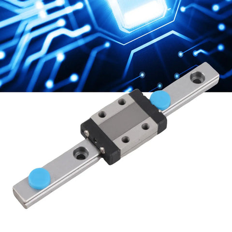 Miniature Linear Rail Block Set With Ball Retainer For Smooth Precision Movement, 100mm Bearing Steel Rail, on circuit background