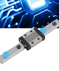 9mm Mini Linear Rail Guide with Ball Retainer and Lubrication System, Steel Rail Block for Precision Measurement, 100mm Length