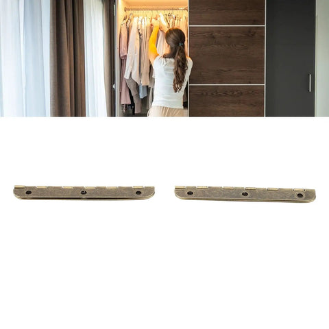 Vintage Bronze 90 Degree Folding Hinges With Screws Pack Of 50 For Tables Cabinets Doors And Furniture 65x15mm shown on white background