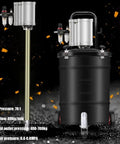 Shop Tough 80 To 1 Pneumatic Grease Pump Cart With 40 Liter Tank and 4 Meter Hose featuring a black tank and swivel nozzle.