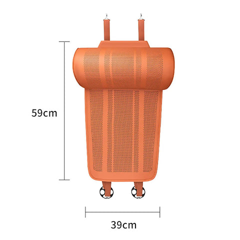 Ergonomic Mini John Cooper Works Electric Thigh Support Cushion With Soft Pu Leather Leg Rest Pad For Car Seat Extension, orange, 59cm x 39cm.