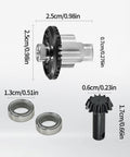 Bevel Gear Upgrade Kit For MJX Hyper Go 1 By 12 RC Car H12Y H12Y Plus And H12P with dimensions and components displayed