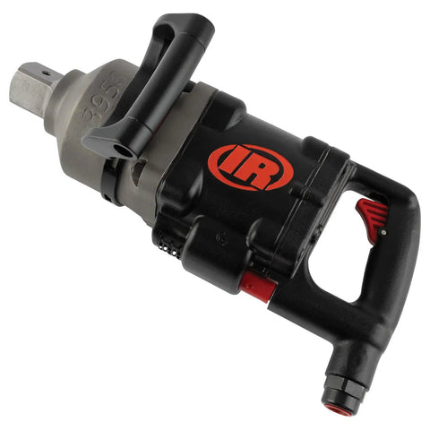 Badass 1 1/2 Inch Air Impact Wrench Blasts Through Frozen Lug Nuts With 7300 Nm Breakaway Torque Titanium Hammercase And Thru Hole Auxiliary Handle side view showing grip and details.
