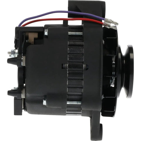 Side view of New SAEJ1171 Marine Alternator Compatible With Mercruiser PCM Pleasurecraft OMC Inboard Engines OEM Mando Replacement