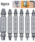 Easy Out 6 Pcs Damaged Screw Extractor Set Made From Premium High Grade Steel Reverse Drill Bits To Fix Broken Stripped Screws And Studs With Storage Case Perfect Tool Kit For Homeowners And Mechanics Looking For Quick Fixes, 6-piece 4341 steel bits
