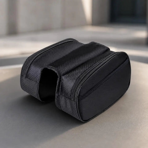 Bike Frame Bag For Bikepacking Full Frame Bag 20 By 16 By 6 Cm Wear Resistant Canvas With Zipper Closure Ebony Edge Black Finish