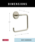 Dimensions of Square Stainless Steel Hand Towel Ring Holder For Bathroom And Kitchen Durable Brilliance Finish